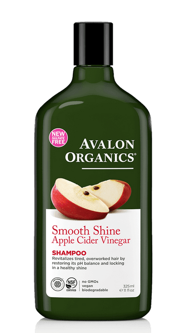 Avalon Organics Smooth Shine Apple Cider Vinegar Shampoo, 11 Ounce