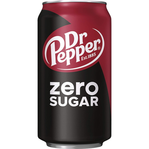 Dr Pepper Zero Sugar Soda 12oz Cans, Quantity Of 48