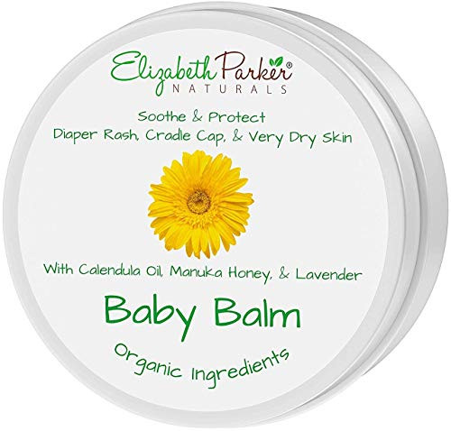 Organic Calendula Ointment Baby Rash Cream - Baby Eczema Cream, Cradle Cap Treatment, Diaper Rash Ointment, Baby Butt Cream - Calendula Oil, Manuka Honey, Lavender And Coconut - Baby Skin Care (2oz)