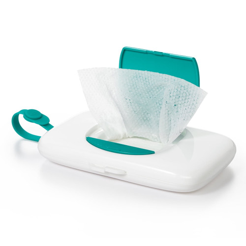 Oxo Tot Portable Travel Friendly Space Saving Baby Wipe Holder, Teal