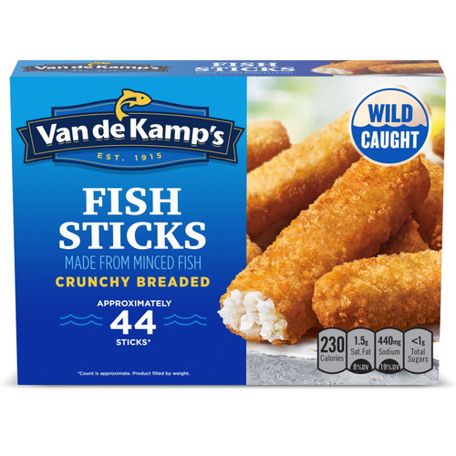 Van De Kamp's 100% Real Fish Crunchy Breaded Fish Sticks, 44 Ct