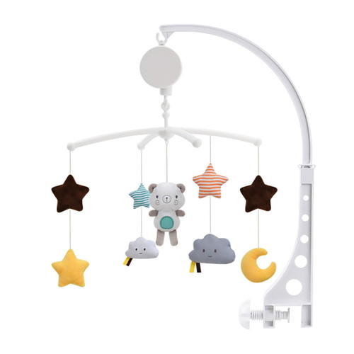 Fridja Baby Toy 0-12 Months Crib Mobile Music Bed Bell Animal Rattle Baby Music Plush Activity Crib Stroller Toys Bear Star Shape For Toddlers Baby Girls Baby Boys