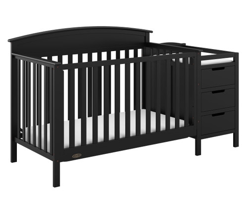 Graco Benton 4-in-1 Convertible Baby Crib And Changer, Black