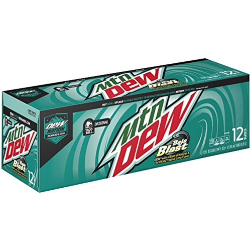 Mountain Dew Baja Blast Cans, 12 Oz Cans, 12 Count