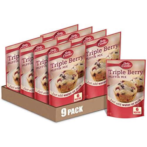 Betty Crocker Triple Berry Muffin Mix, 6.5 Oz. (pack Of 9)
