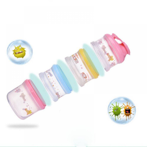 Lovebay 0-8t Portable Baby Food Storage Box Milk Powder Formula Dispenser Food Container Storage 4 Grid Feeding Boxes For Baby Kids Toddler (pink)