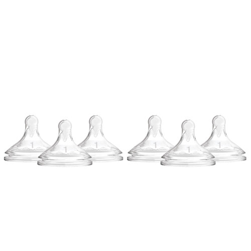 Dr. Brown's Options+ Wide-neck Baby Bottle Nipple - Level 1, Slow Flow - 6pk - 0m+