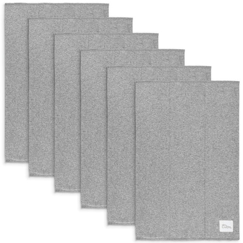 Burp Cloths 6 Pack Large 100% Cotton Washcloths Double Layered Burping Cloths Extra Absorbent And Soft For Boys And Girls By Comfy Cubs (grey, Pack Of 6)