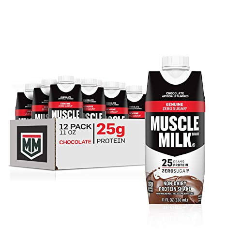 Muscle Milk Genuine Protein Shake, Chocolate, 25g Protein, 11 Fl Oz (pack Of 12) (pack May Vary)