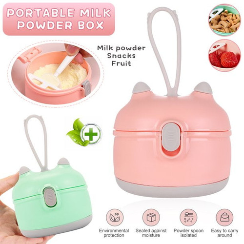 Lngoor Baby Milk Powder Formula Dispenser Portable Non-spill Smart Baby Feeding Travel Storage Container With Scoop For Travel Bedroom Outdoor Activities For Baby Infant