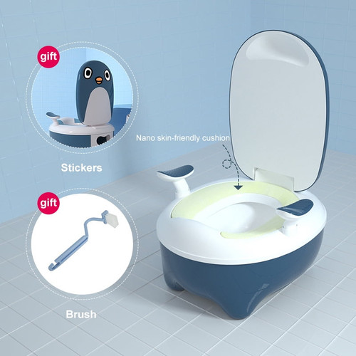 Baby Squatting Stool For Kid Boy Girl Baby Bedpan Urinal Blue Bedpan Potty Seat Toilet Training