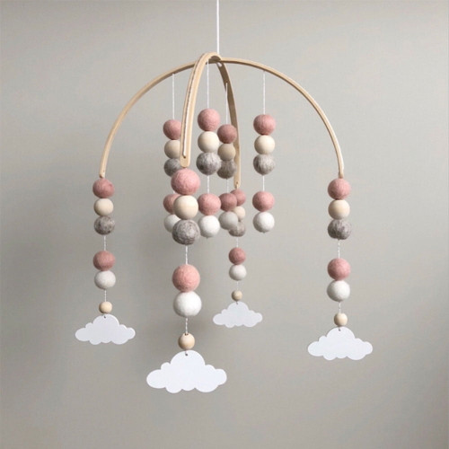 Gzhioc Baby Crib Mobile Nordic Style Wooden Mobile Wind Chime Beautiful Nursery Decoration