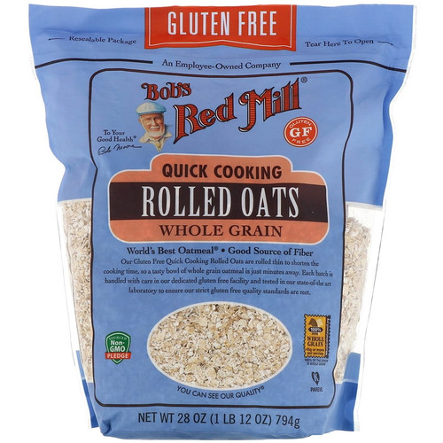 Bob's Red Mill Rolled Oats Gluten Free Quick Cooking 28 Oz Pack Of 3