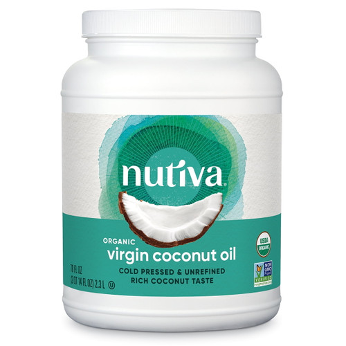 Nutiva Organic, Cold-pressed, Unrefined, Virgin Coconut Oil, 78 Fl Oz