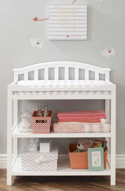 Berkley Changing Table With Pad, White