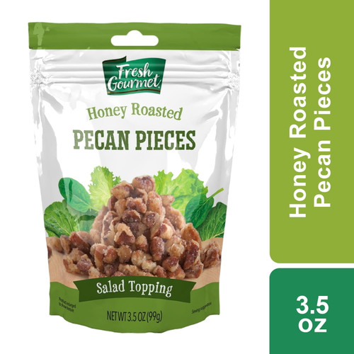 Fresh Gourmet Honey Roasted Pecan Pieces Salad Topping, 3.5 Oz