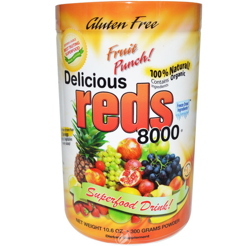 Delicious Reds 8000 Fruit Punch 10.6 Oz By Greens World Inc, Pack Of 2