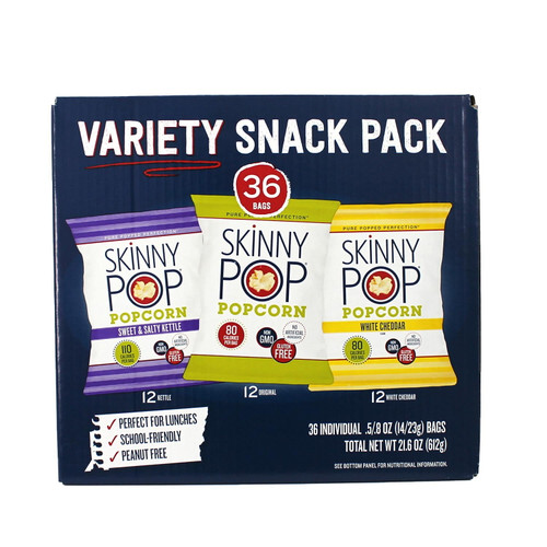 Product Of Skinny Pop Popcorn Variety Snack Pack 36 Pk.