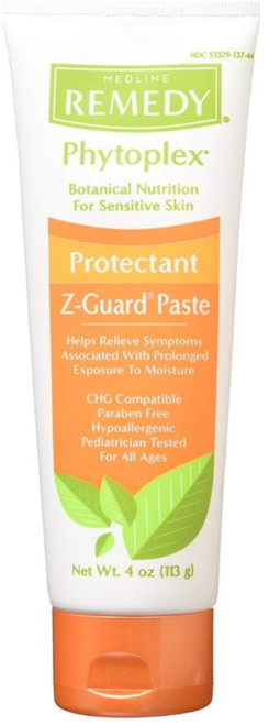 Medline Remedy Phytoplex Z-guard Skin Protectant Paste, 4 Oz (pack Of 2)