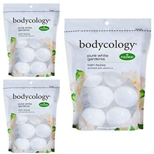 Bodycology Pure White Gardenia Bath Soak Fizzies Bombs - . Oz Balls ( Pack)