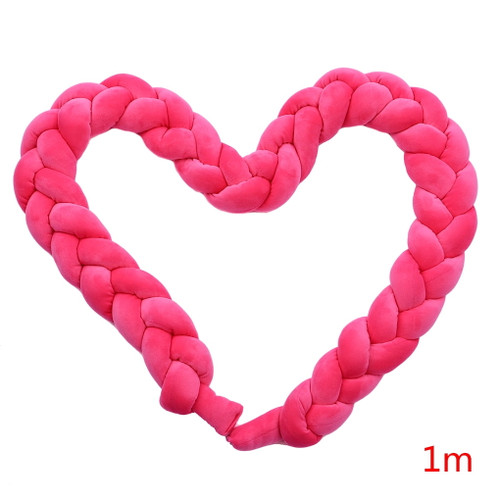 Fleinnghoz Braided Crib Bumper Twisted Bed Circumference Knot