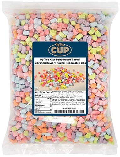 By The Cup Dehydrated Cereal Marshmallows 1 Pound Resealable Bag