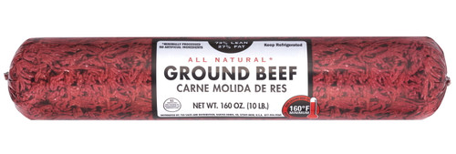 All Natural*, 73% Lean/27% Fat, Ground Beef, Roll, 10lbs, (fresh)
