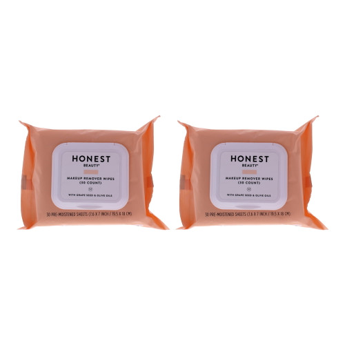 Honest Makeup Remover Wipes - Pack Of 2, 30 Count Wipes
