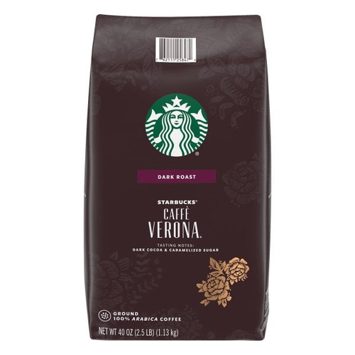 Starbucks Caffe Verona Dark Roast Ground Coffee, 40 Oz.