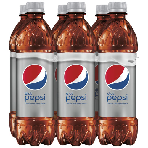 Diet Pepsi Cola Soda Pop, 16.9 Oz, 6 Pack