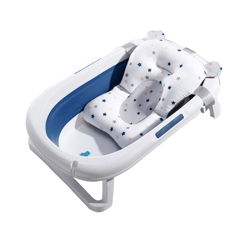 Codream Baby Bathtub Pad For Newborn Anti Slip Soft Floating Bathing Tub Seat Baby Bath Pillow Infant Bathtub Support Cushion Net For Baby 0-12 M (only Mat,bathtub Not Include) (light Blue)