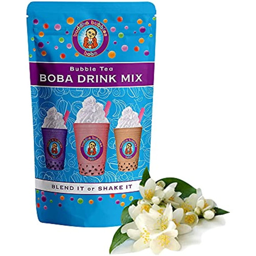 Jasmine Milk Tea Boba / Bubble Tea Drink Mix By Buddha Bubbles Boba 10 Ounces (283 Grams)
