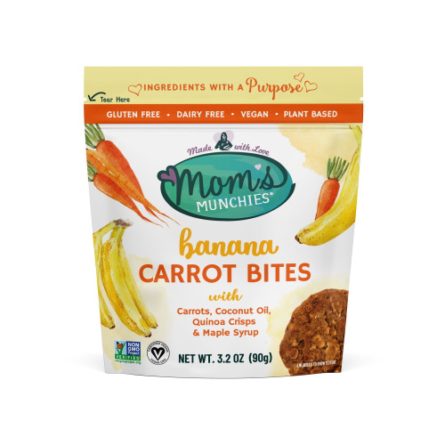 Mom's Organic Munchies, Banana Carrot Bites, Gluten Free (6 Bags)