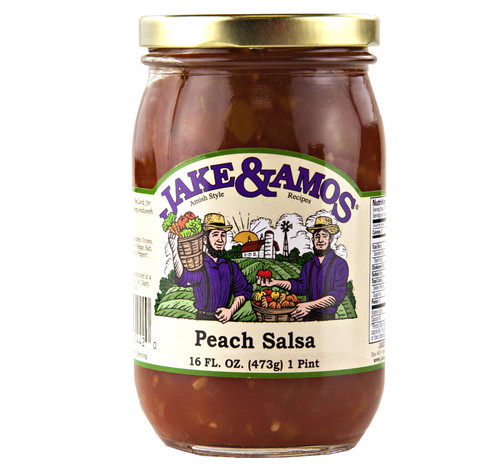 Jake & Amos Peach Salsa 16 Oz. (3 Jars)