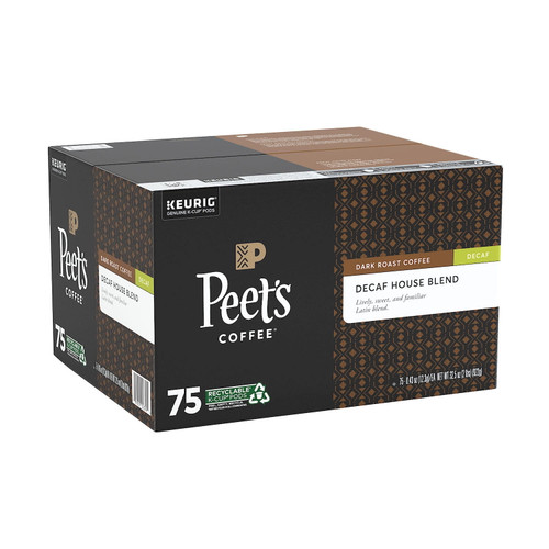 Peet's Coffee Decaf Dark Roast K-cups, House Blend (75 Ct.)