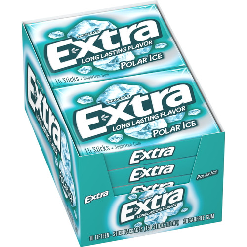 Extra Polar Ice Sugar Free Travel Chewing Gum Bulk - 150 Ct (10 Pack)