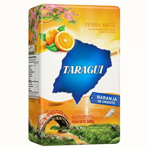 2 Pack Taragui Yerba Mate Naranja/taragui Yerba Mate With Orange Rinds- Loose Leaf- Energy Stimulation-1.1lb/500gr Each