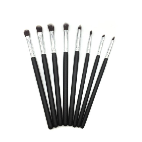 Professional Cosmetic Makeup Brush Set, Eyeshadow, Eyeliner, Blending Crease Kit, Essential Pencil, Shader, Tapered, Definer, 8 Pieces