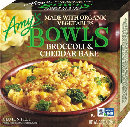 Amy's Non Gmo Broccoli & Cheddar Bake Bowl, 9.5oz Box (frozen)