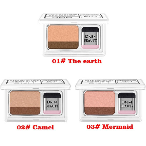 Dnm Two-color Gradient Eye Shadow Palette Lazy Eyeshadow Non-blooming Waterproof Glitter Eyeshadow