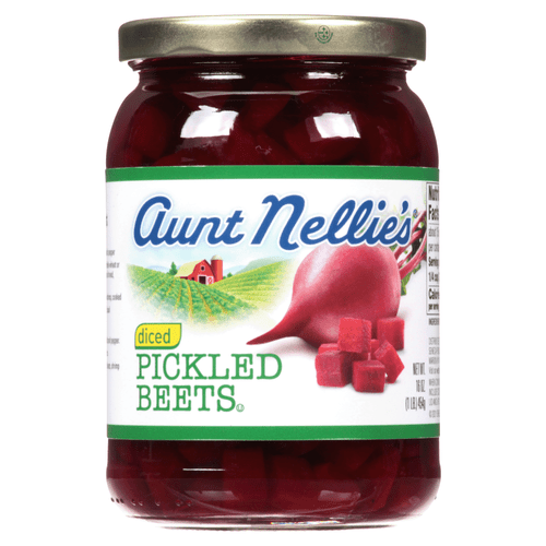 Aunt Nellie's Pickled Diced Beets - 12 Pack, 16oz Glass Jars