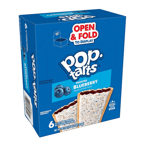 Pop-tarts Frosted Blueberry Toaster Pastries 3.3 Ounce 2 Per Pouch, (6 Pack)