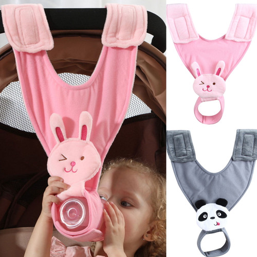 Cheers.us Baby Adjustable Bottle Holder Car Seat Bottle Propper Hands Spare Baby Bottle Feeding Sling Bottle Drink Holder Bracket Strap