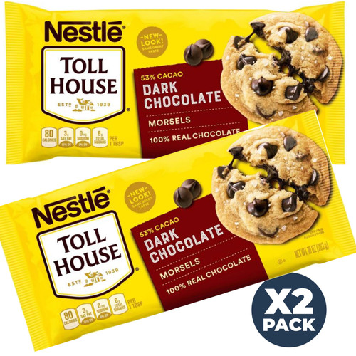 Nestle Toll House Dark Chocolate Chips - 10oz Pack Of 2