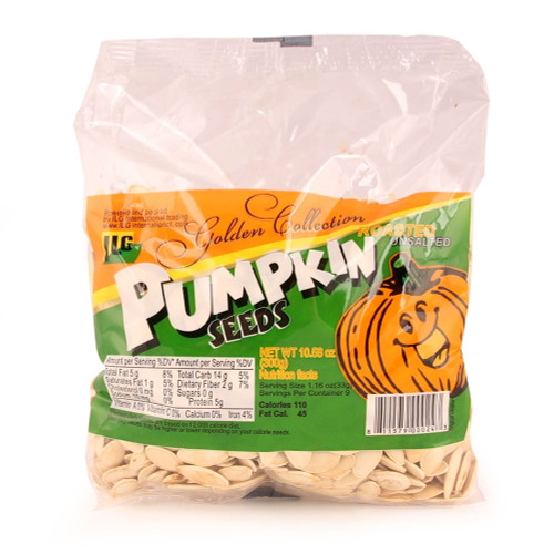 Golden Collection Roasted Unsalted Pumpkin Seeds - 10.58oz