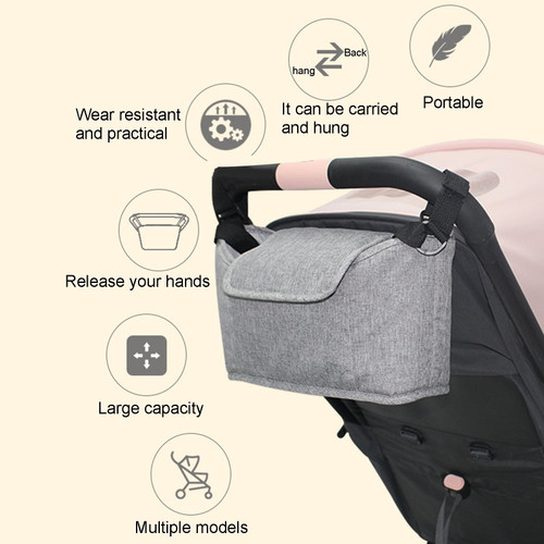 Windfall Universal Stroller Organizer With Expandable Diaper Bag And Cup Holders By Stroller Trotter Baby Multifunctional Hanging Storage Bag With Large Capacity Stroller Organizer