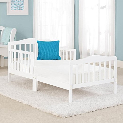 Zimtown Toddler & Kids Bed Bedroom Wood Furniture With Rails Multi-color