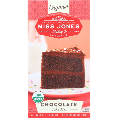 Miss Jones Organic Chocolate Cake Mix, 450 Gm (pack Of 6)