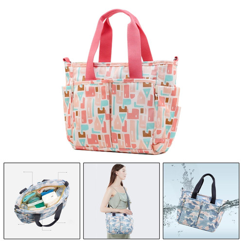 Diaper Bag, Multifunction Travel Tote Diaper Bag , Multi Compartment For Boys And Girls, Insulated Pockets, Large Capacity Pink