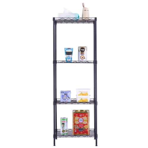 Garage Shelving Units And Storage, Segmart Storage Shelves For Garage Storage Racks And Shelving, Adjustable 4 Tier Shelf Rack Heavy-duty Metal Shelves For Storage Kitchen Bathroom, Black, H1264